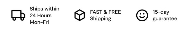Fast shipping and guarantee badges